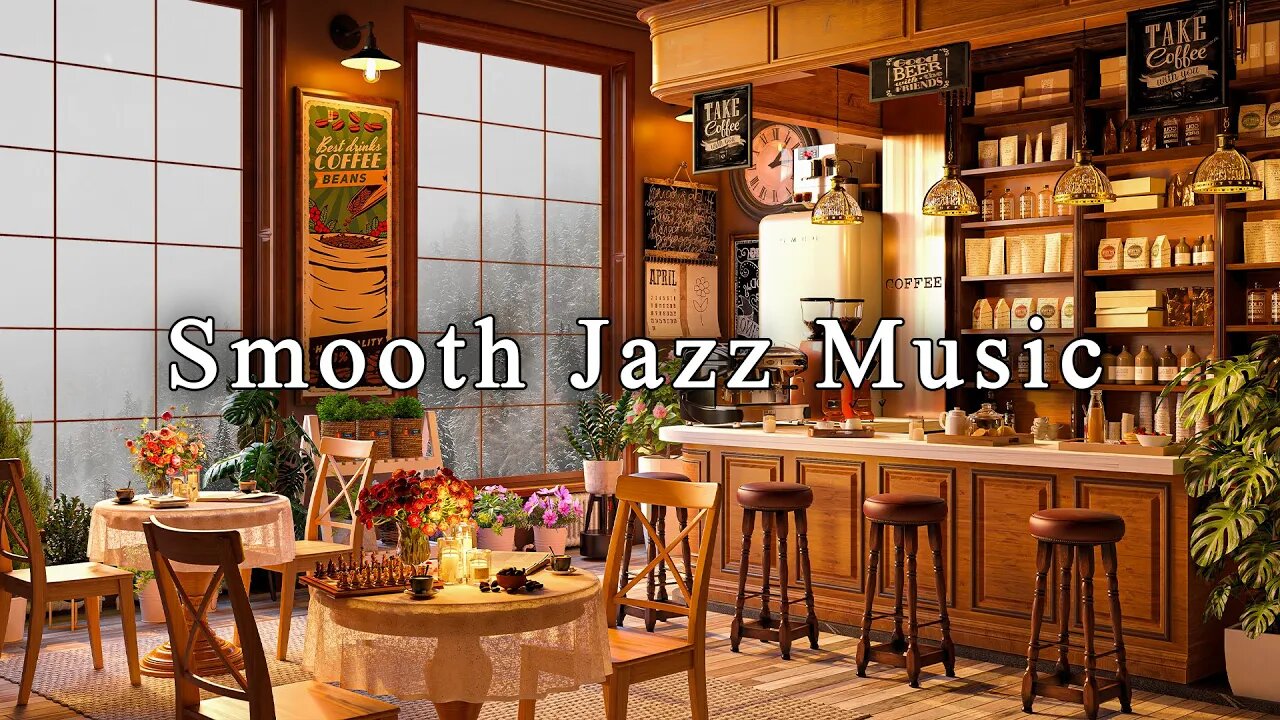 Cozy Coffee Shop Ambience & Relaxing Jazz Music ☕ Smooth Jazz Instrumental Music for Studying