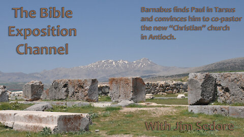 Barnabus finds Paul in Tarsus and convinces him to co-pastor the new “Christian” church in Antioch.