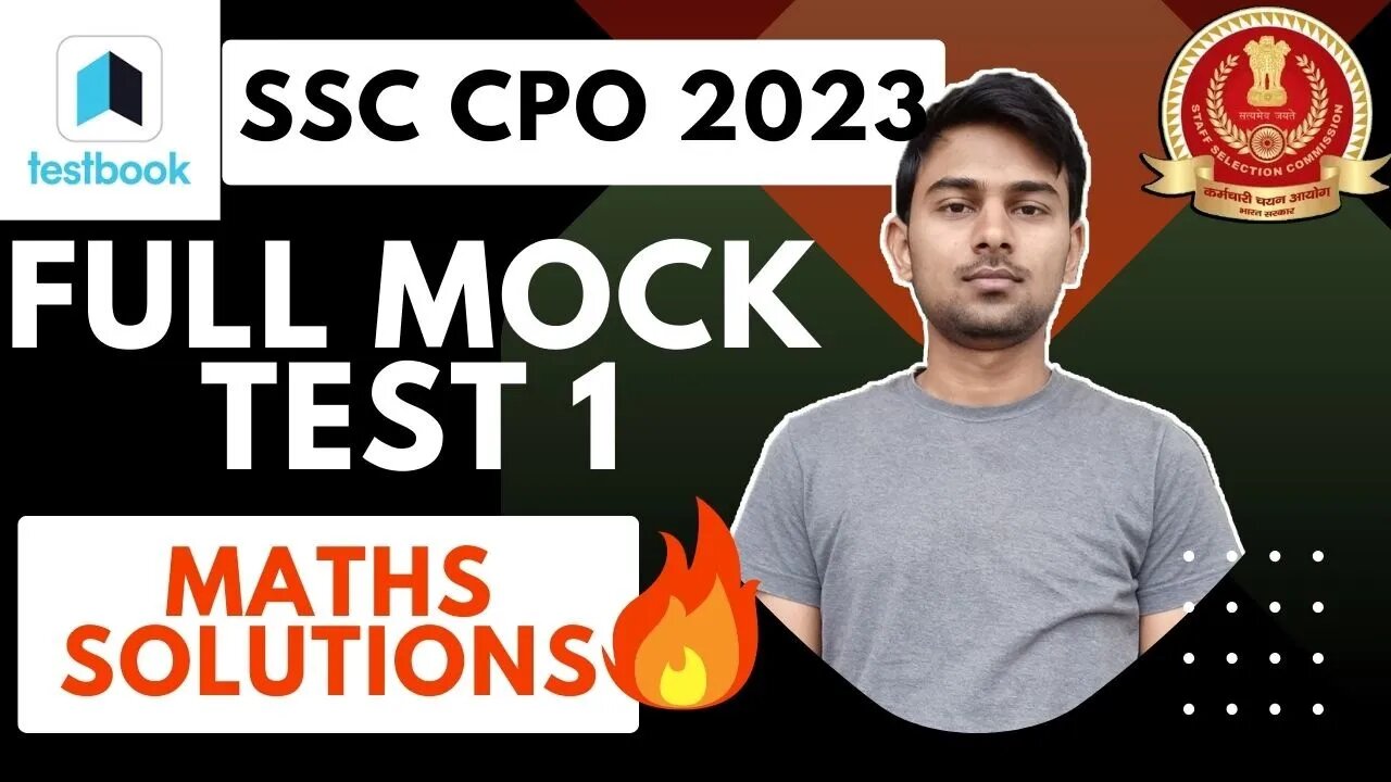 Testbook Full Mock 1 SSC CPO 2023 Maths Solutions | MEWS Maths #ssc #cpo2023 #testbook