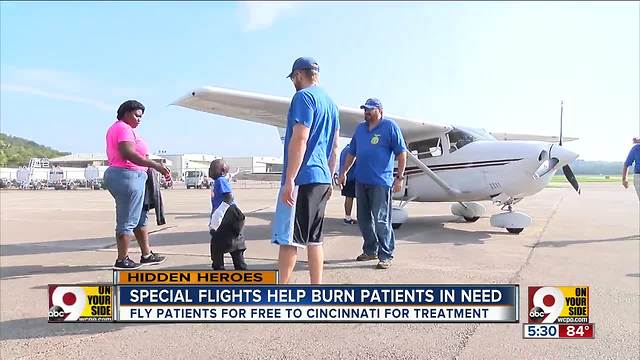 Pilots for Christ fly burn patients to Cincinnati for treatment - for free