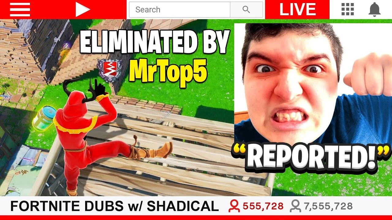I Stream Sniped Shadical until he RAGE quit Fortnite