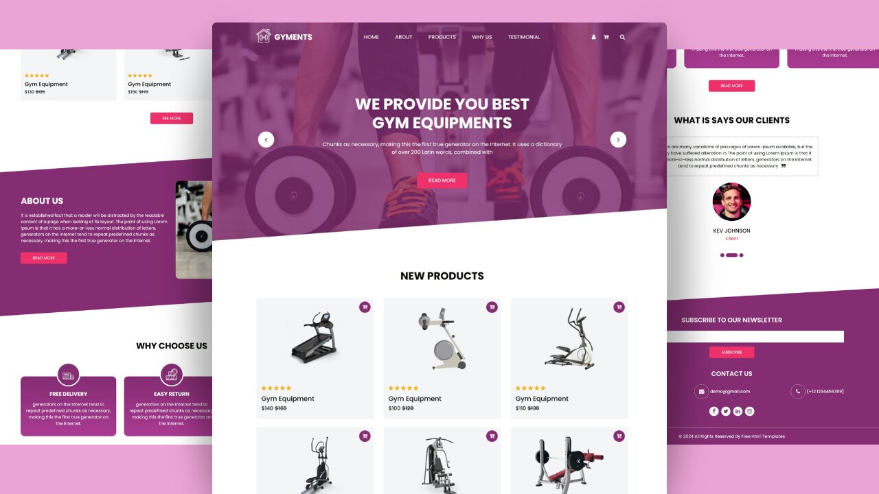 Responsive Gym Website Design || HTML, CSS & JS