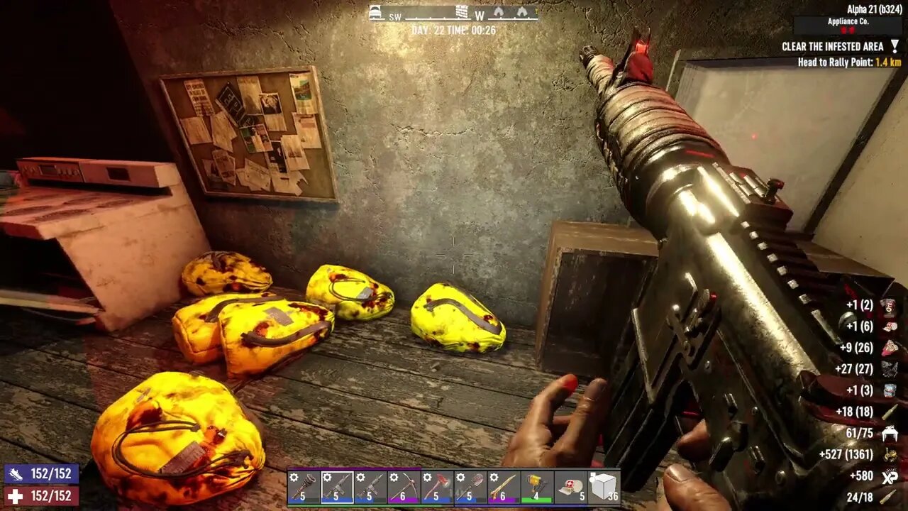 7 Days to Die - Alpha 21 Day 21 Horde Night Nomad Difficulty (No Commentary)