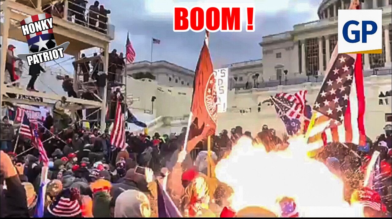 CAPITOL POLICE FIRED EXPLODING FLASH GRENADE INTO CROWD on Jan. 6 - WOMEN, CHILDREN & SENIORS !