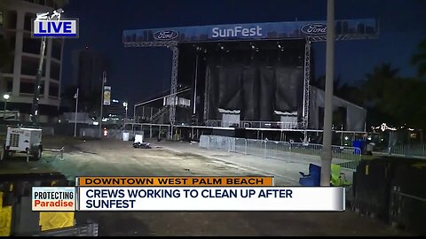 Cleanup underway after SunFest 2019 wraps up