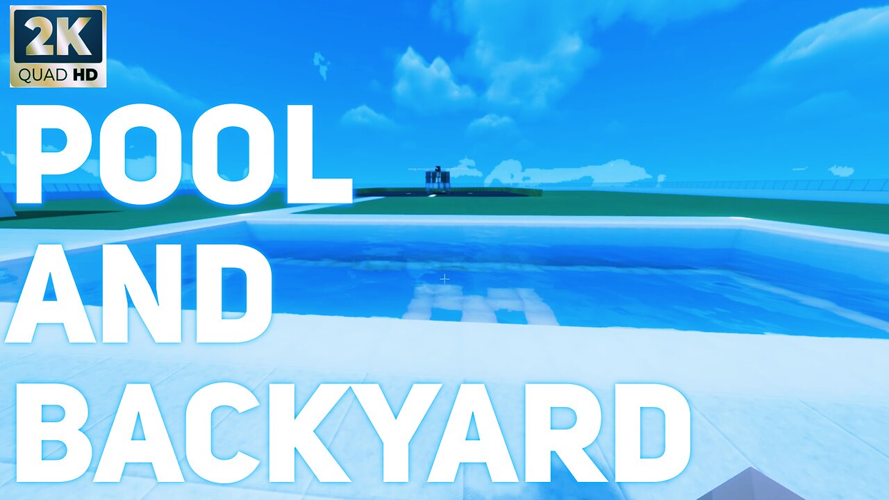 Minecraft Modern Mansion Tour - Pool and Backyard [1440p]