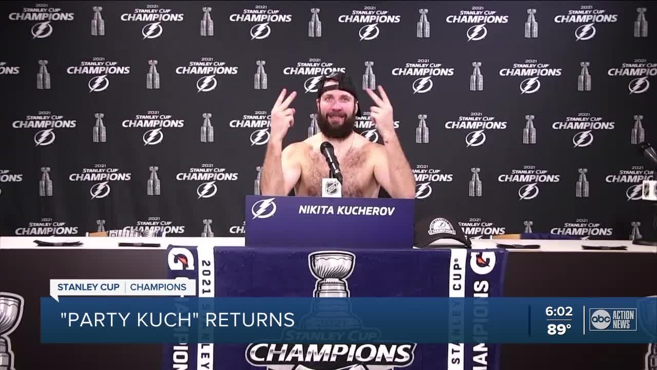 Lightning's Kucherov delivers epic shirtless rant during presser