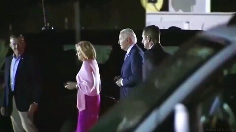 Biden hoping into SUV