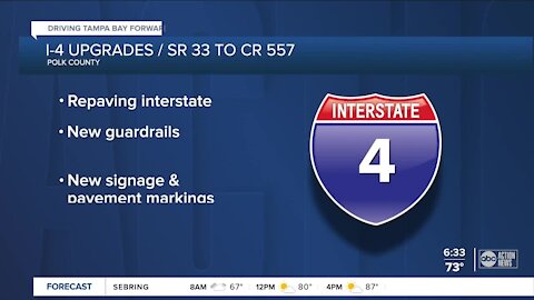 FDOT resurfacing I-4 between SR 33 to CR 557