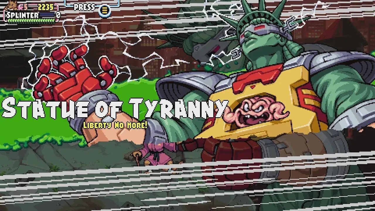 TMNT Shredder’s Revenge - Statue of Tyranny and Super Shredder