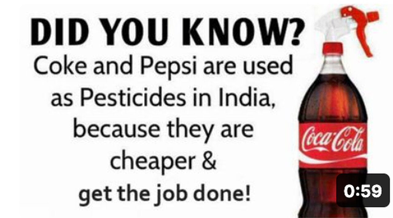 ☠️ Pepsi and Coke used as a pesticides.... 😰🤢
