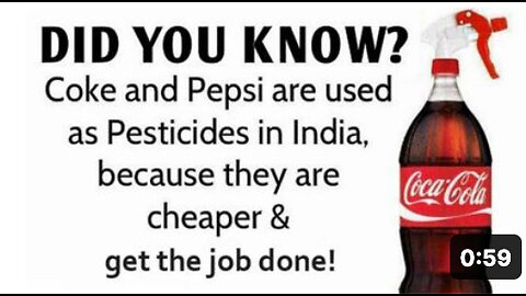 ☠️ Pepsi and Coke used as a pesticides.... 😰🤢