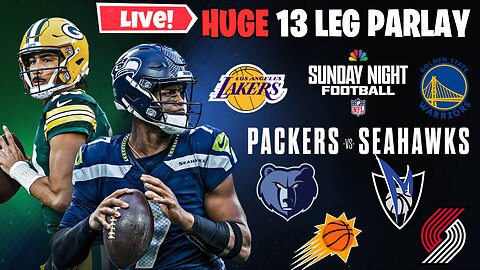 13 Leg Parlay Packers vs Seahawks | Mavs vs Warriors | Suns vs Blazers & Lakers vs Grizzlies