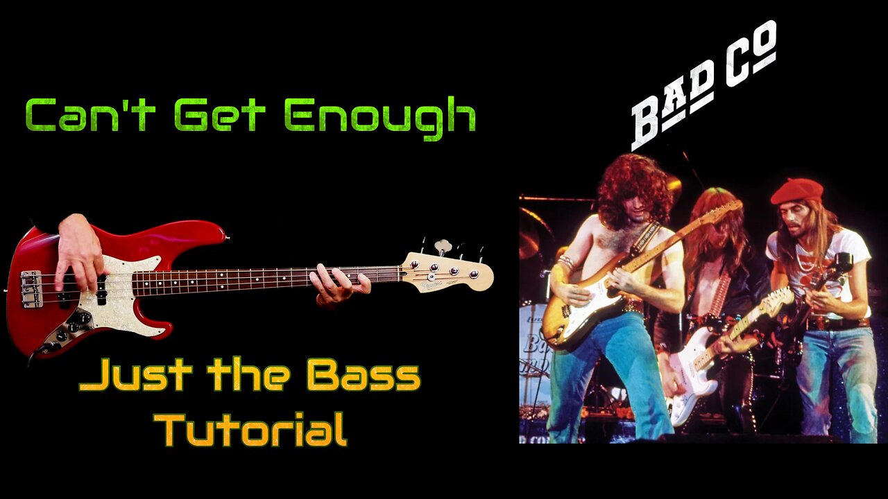 CAN'T GET ENOUGH, Bad Company, BASS COVER and LESSON