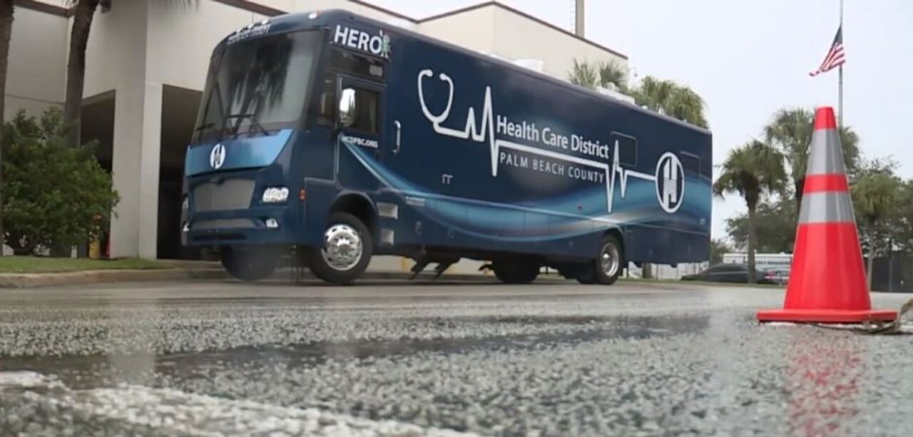 Palm Beach County leaders introduce 'Hero' mobile COVID-19 testing vehicle