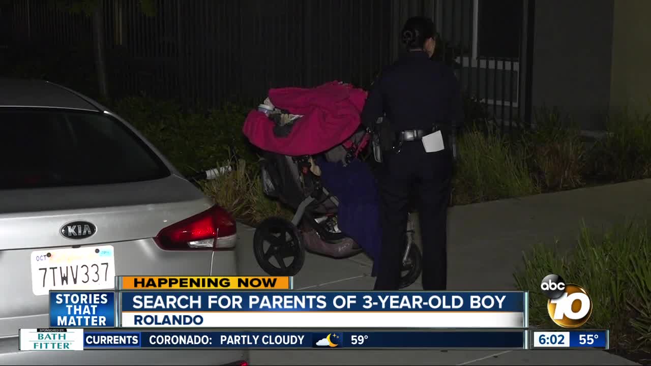 Boy found alone in stroller near Rolando apartment complex