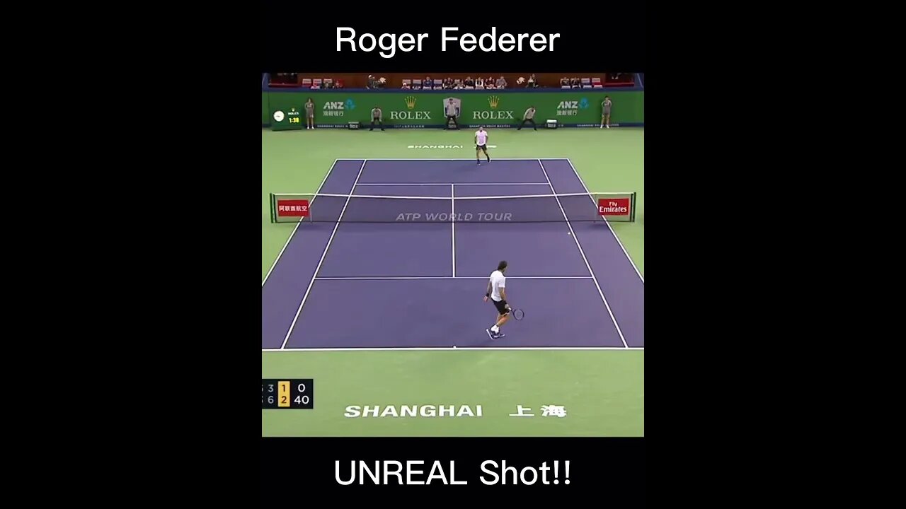 Roger Federer UNREAL Shot!! 🤯 #tennis #shorts