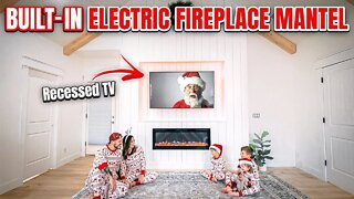 Built-In Electric Fireplace Insert + Accent Wall Mantle