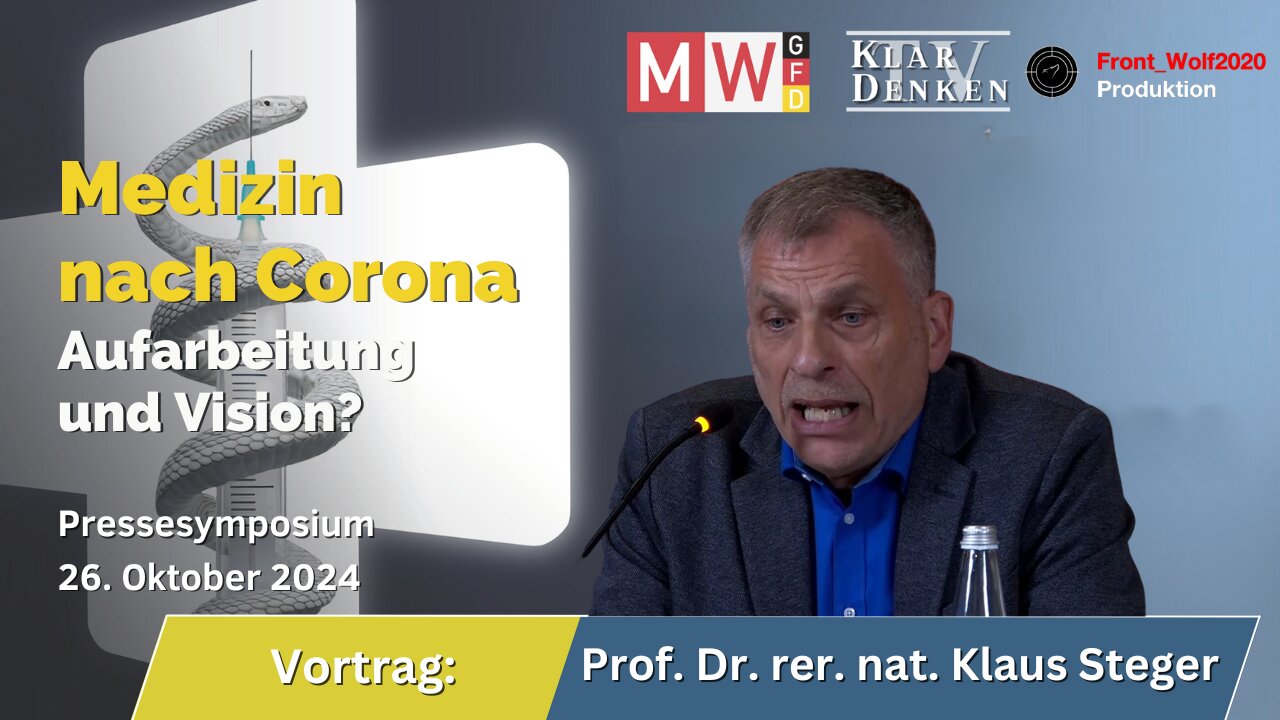 🔵⚡️Vortrag: Prof. Dr. rer. nat. Klaus Steger auf dem Pressesymposium MWGFD am 26.10.2024