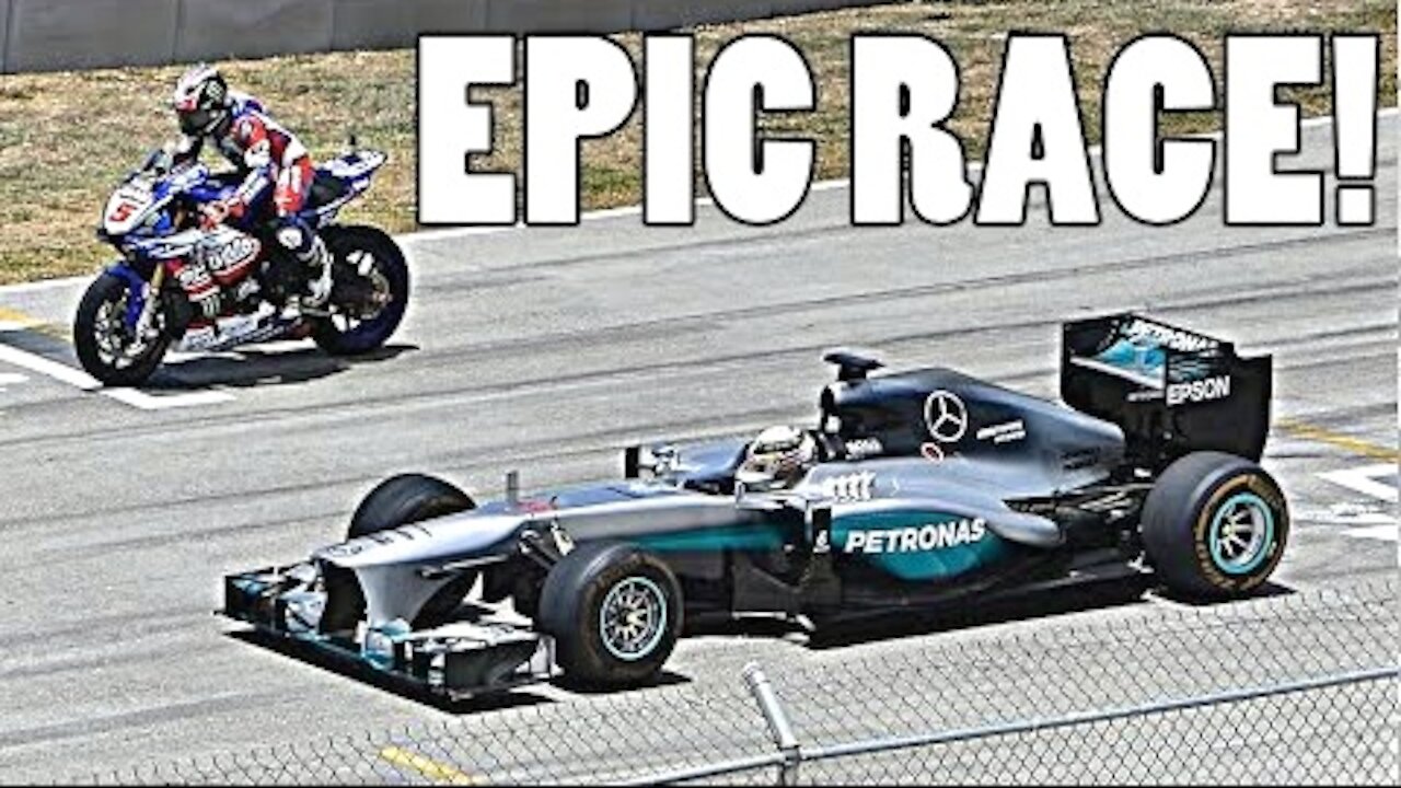 LEWIS HAMILTON: F1 CAR vs YAMAHA R1M SUPERBIKE!!