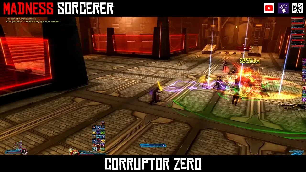 SWTOR Dread Fortress: Corruptor Zero | Level 80 Madness Sorcerer [Burst Spec]