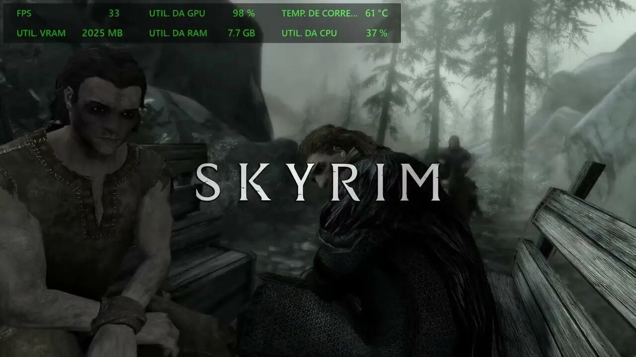 Gameplay do ELDER SCROLLS V SKYRIM no notebook LENOVO IDEAPAD 3 AMD Ryzen 5500U Vega 7 20GB RAM