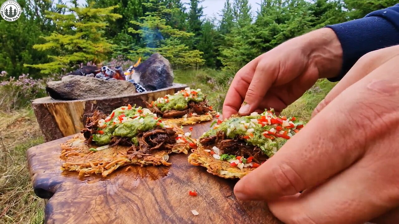 We cooked this beef for 6 hours in the forest | Wait for the crunch at the end. ASMR cooking