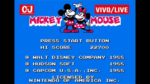VIVO| Live com Mickey Mousecapade (NES)