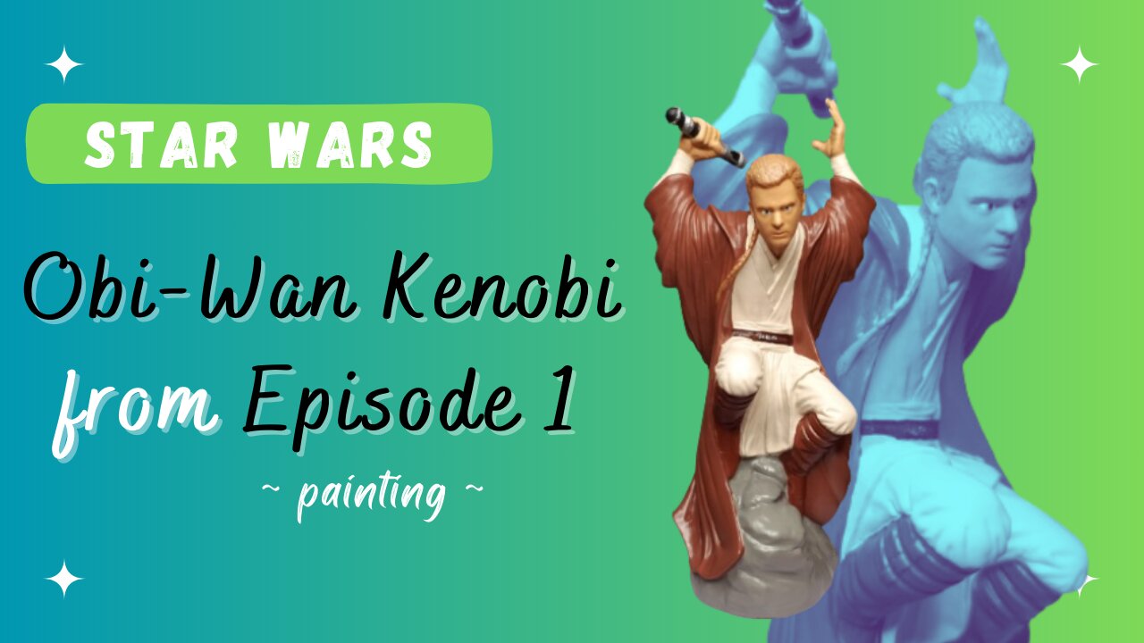 Paintint the VINTAGE 1998 Obi-Wan Kenobi figure from The Phantom Menace