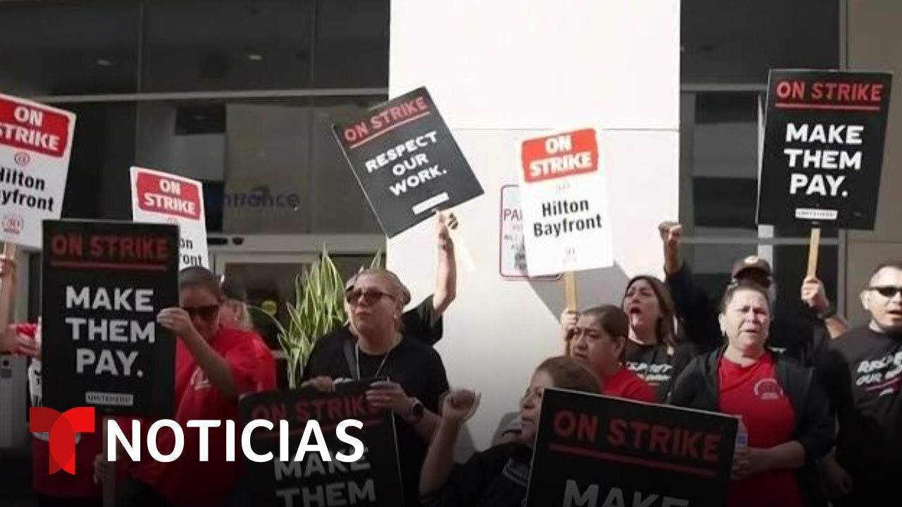 Segundo día de huelga nacional en el sector hotelero: empleados piden cambios | Noticias Telemundo