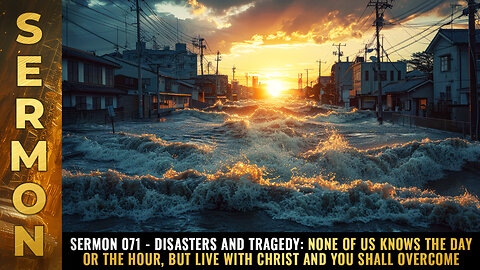 Mike Adams Sermon 071 - DISASTERS and tragedy: None of us knows the day or the hour, but LIVE with Christ and you shall overcome