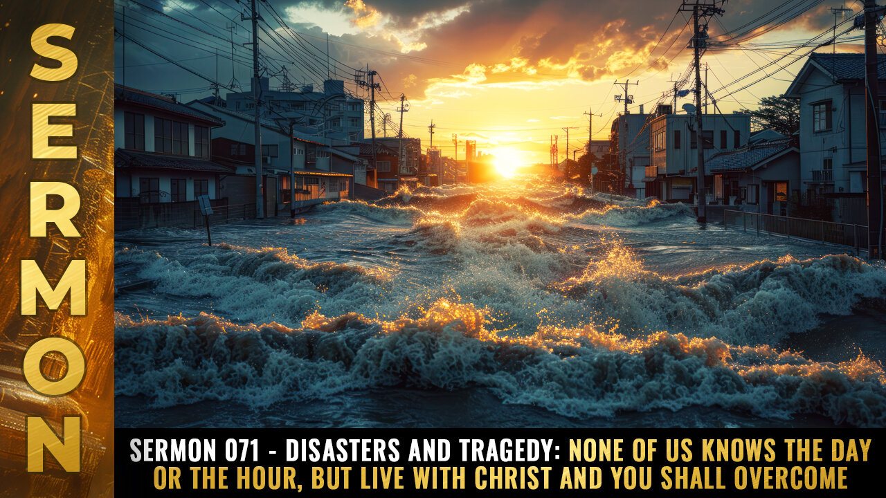 Mike Adams Sermon 071 - DISASTERS and tragedy: None of us knows the day or the hour, but LIVE with Christ and you shall overcome