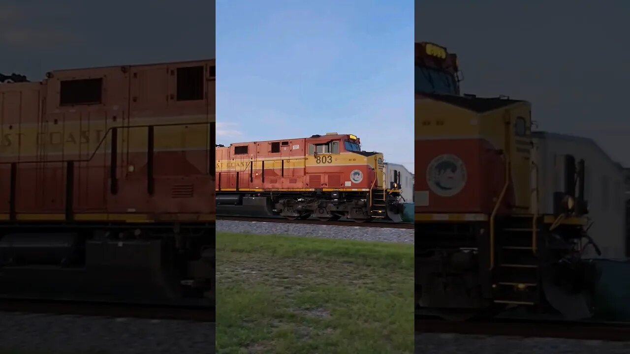 Florida East Coast Railway FEC-107 at Beville Rd Crossing Daytona Beach June 12 2023 #fec107