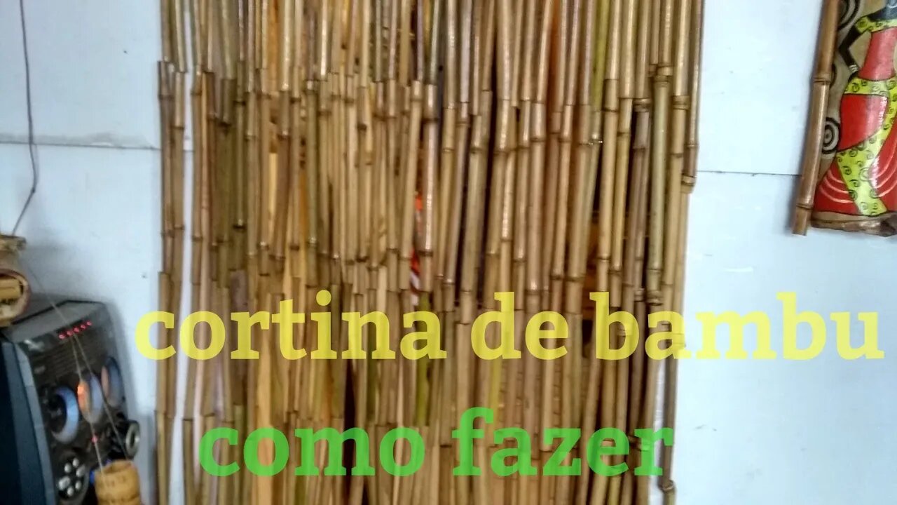 como fazer uma cortina de bambu fininho @bambutotal