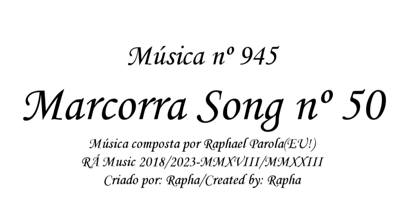 Música nº 945-Marcorra Song nº 50