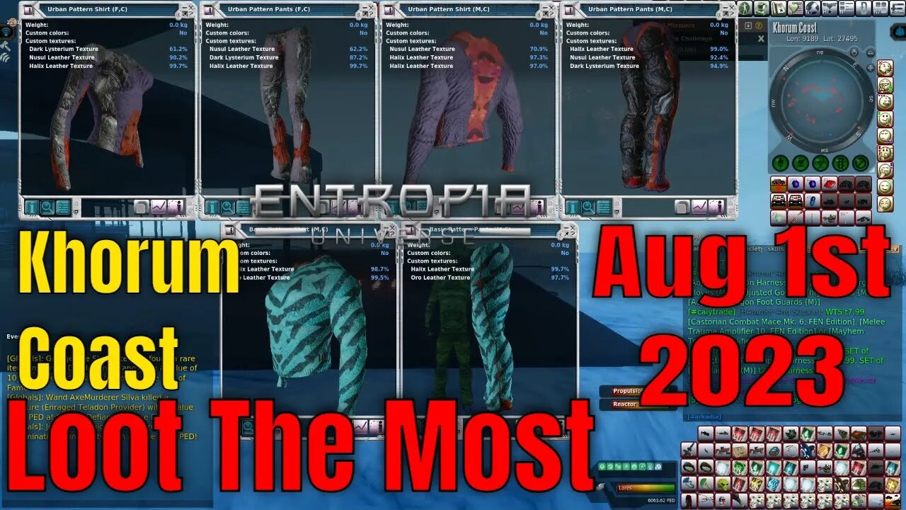 The Khorum Coast Loot The Most for Entropia Universe August 1st 2023