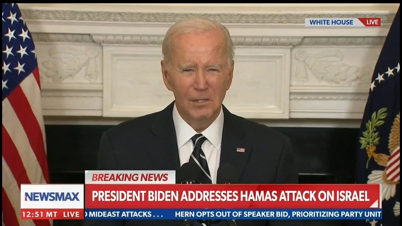 Biden's 3 Minute Statement On The Terror Attack on Israel