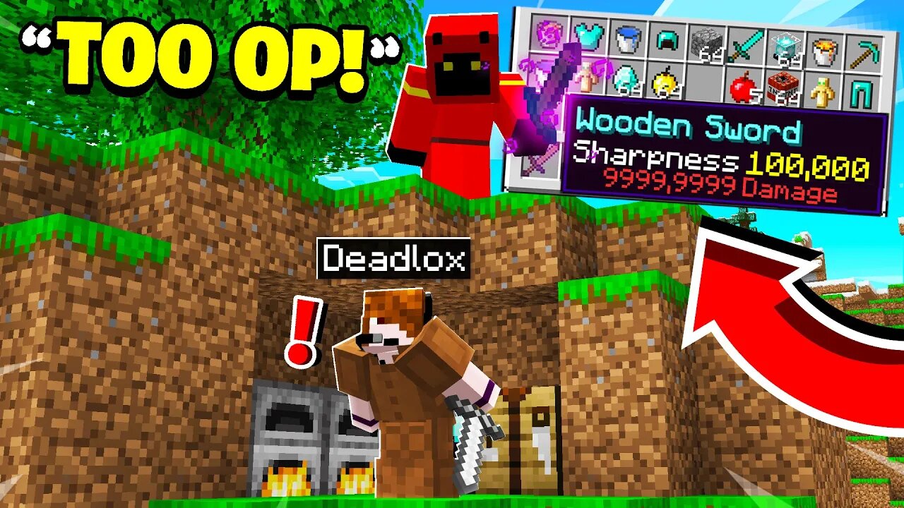 Minecraft Manhunt but I trolled with Sharpness 100,000..