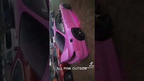 TURN YOUR PHONE SIDE WAY ALL PINK OUTSIDE! WHAT CAR IS THIS #shorts