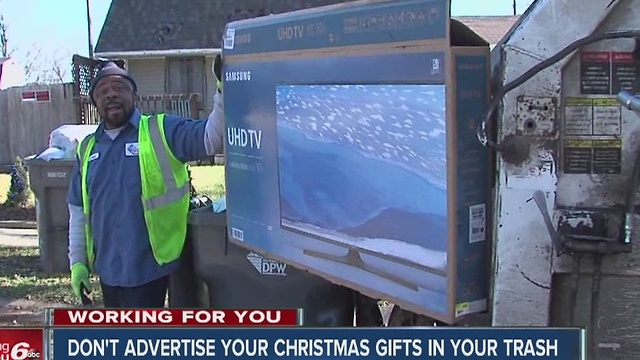 Don't advertise your Christmas gifts in your trash
