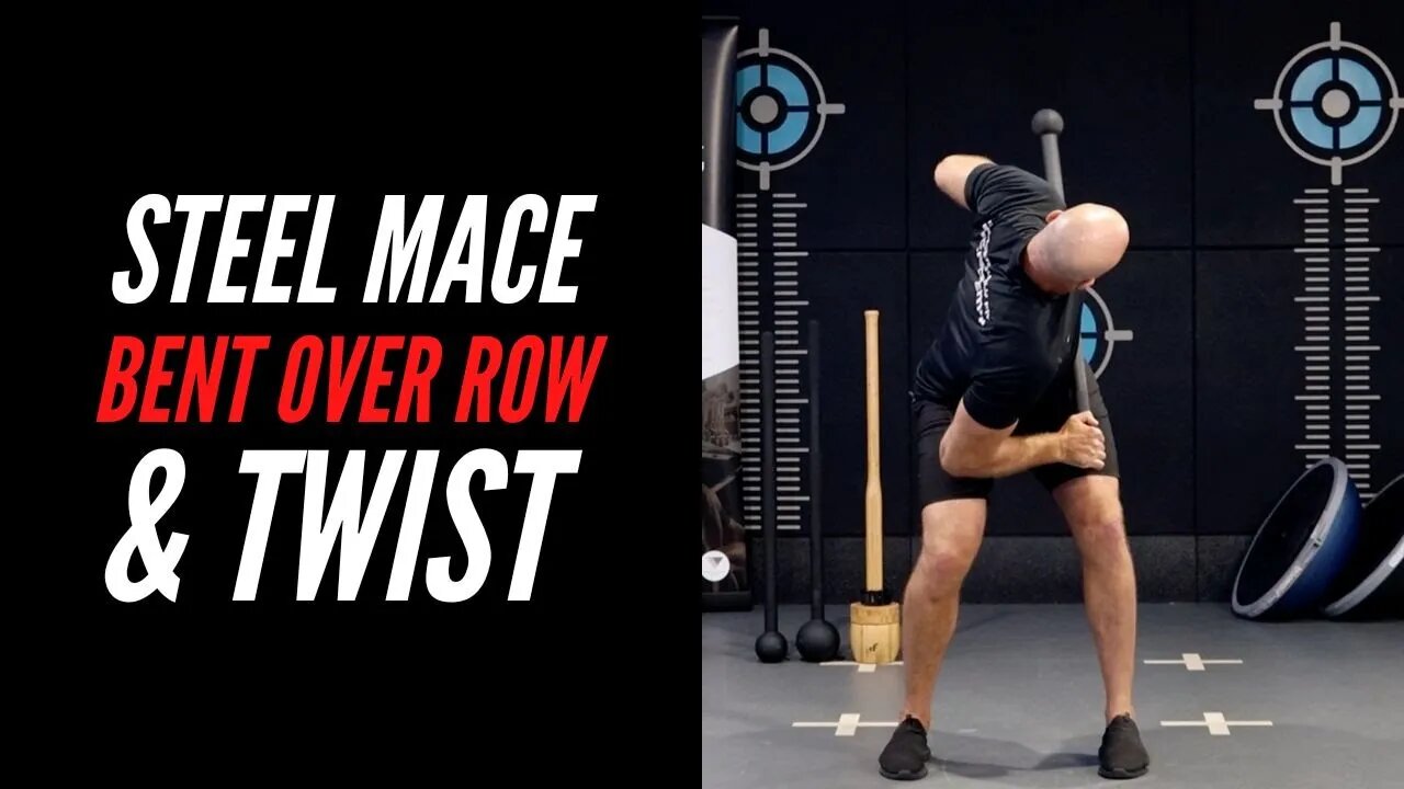 Steel Mace Bent Over Row & Twist