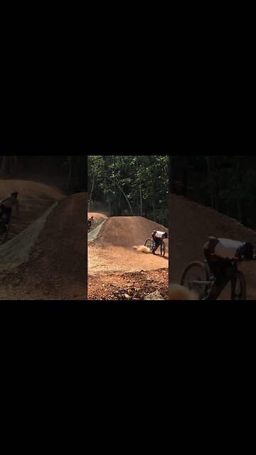 CLOSE CALL! Justice Berry massive oversend but hangs on. #ytshorts #mtb