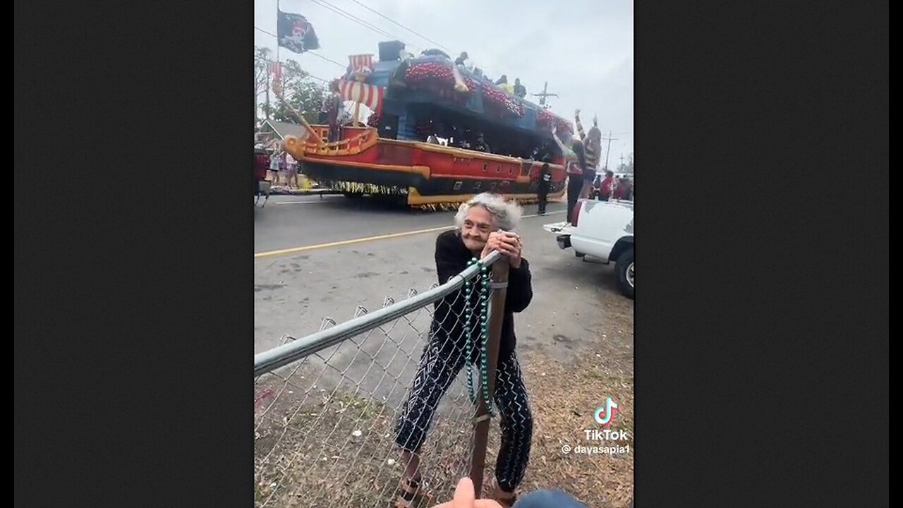 Granny Twerking At A Mardi Gras Parade