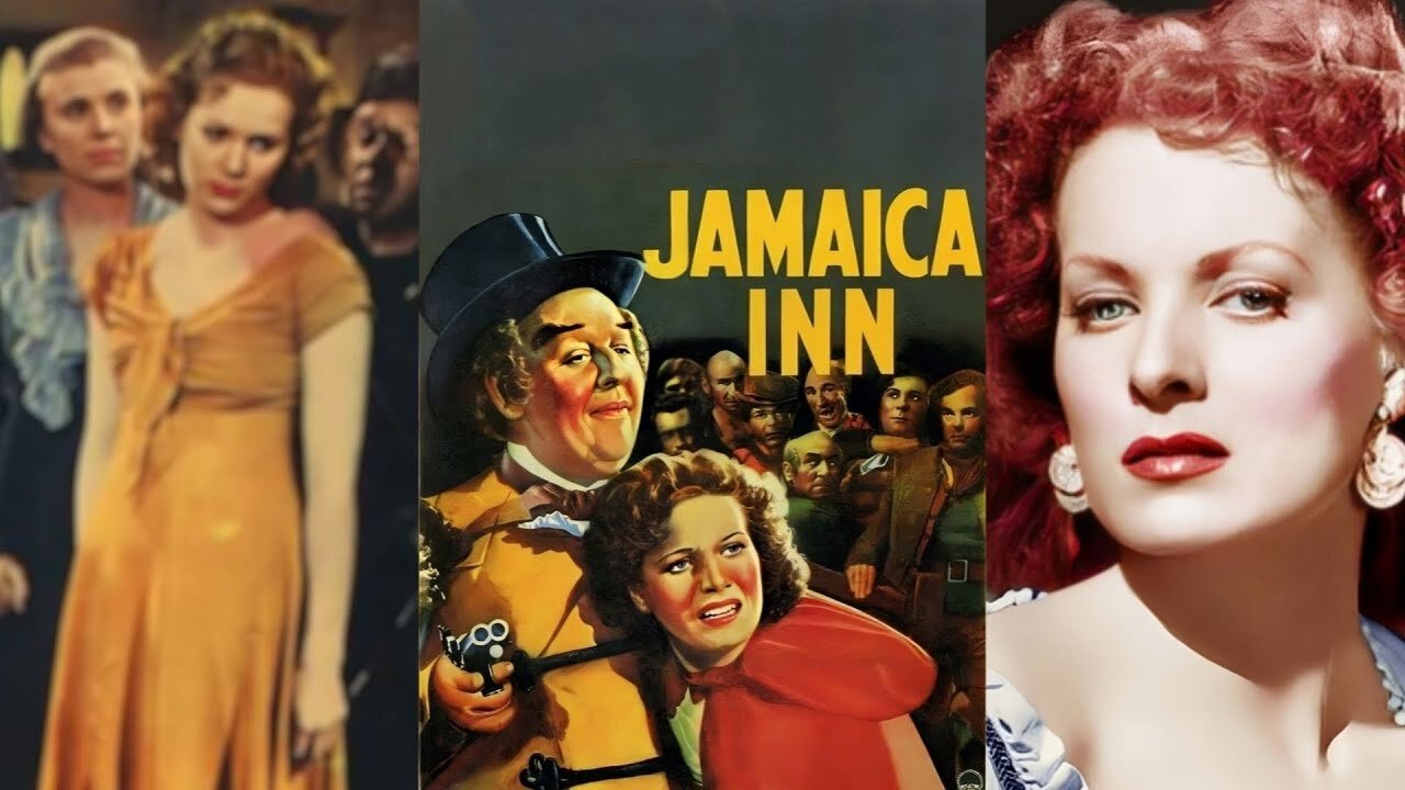 JAMAICA INN (1939) Maureen O'Hara y Robert Newton | Aventura, Crimen | Blanco y negro