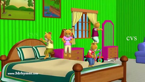 Five Little Rabbits Jumping on the Bed Nursery Rhyme