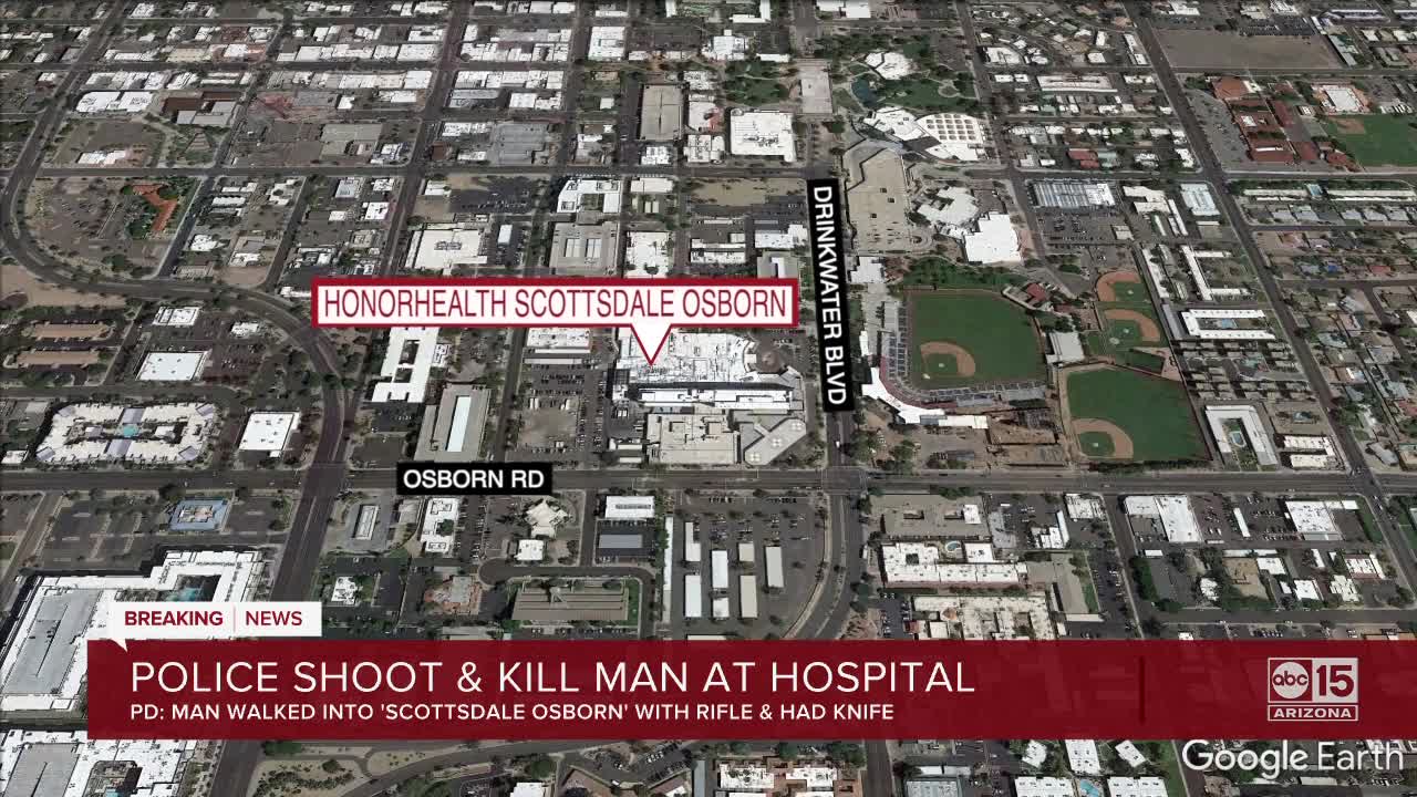 Police shoot, kill man at HonorHealth Osborn Hospital in Scottsdale