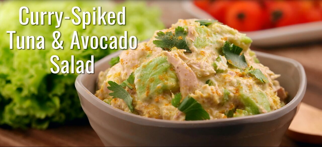 Curry Spiked Tuna and Avocado Salad #FOOD