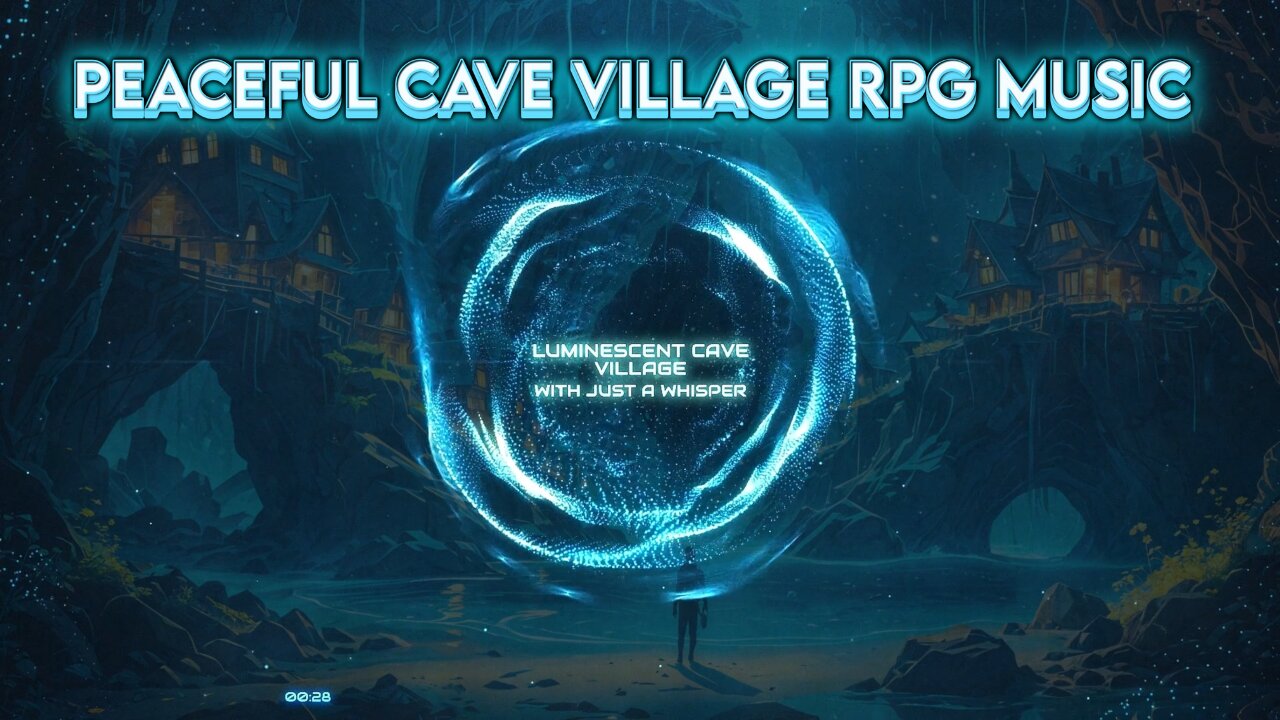 Peaceful Cave Village RPG Music - With Just a Whisper - Luminescent Cave Village