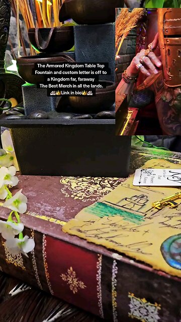 🏰⛲️THE ARMORED KINGDOM TABLETOP FOUNTAIN ⛲️ 🏰