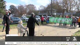 Neighbors help celebrate woman's 100th birthday